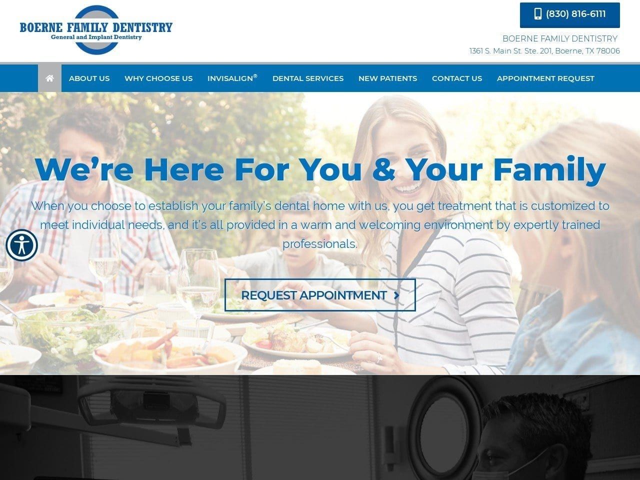 Boerne Family Dentist Website Screenshot from boernefamilydentistry.com
