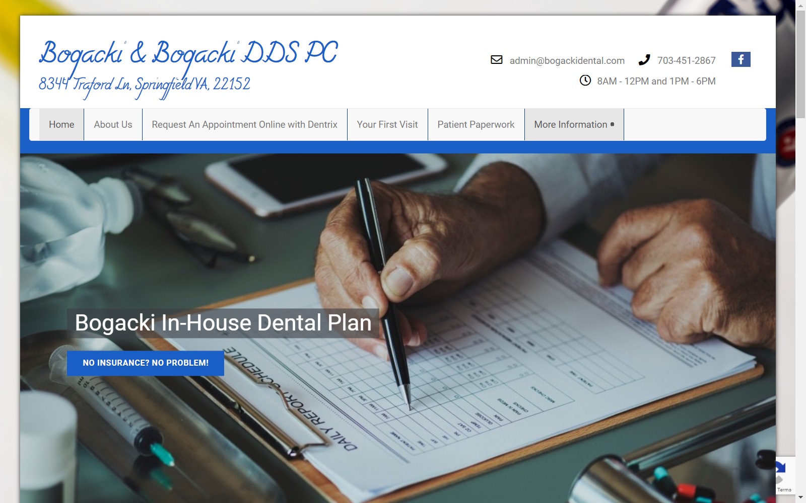 bogackidental.com screenshot