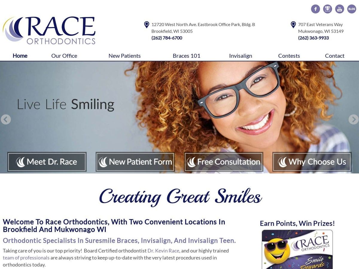 Bohl Dentist Website Screenshot from bohlandraceortho.com