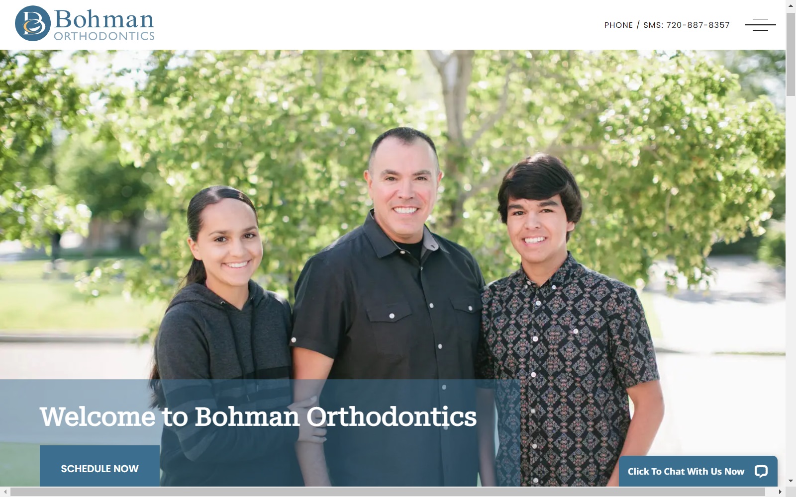 bohmanorthodontics.com screenshot