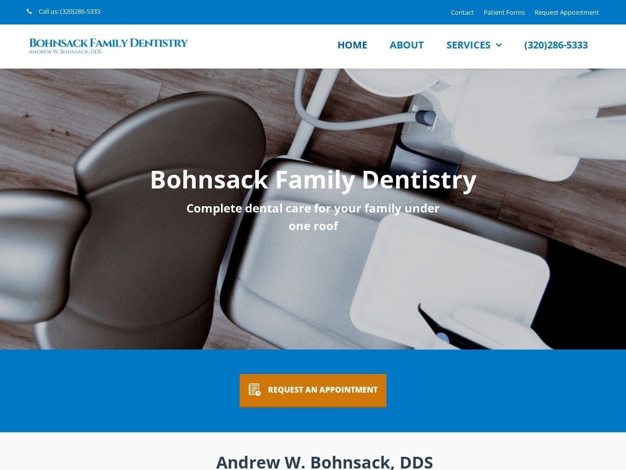 Bohnsack Bruce a DDS Website Screenshot from bohnsackfamilydentistry.com