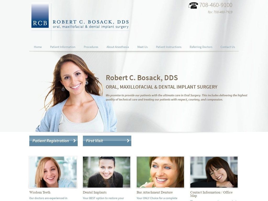 Bosack Robert C DDS Website Screenshot from bosack.net