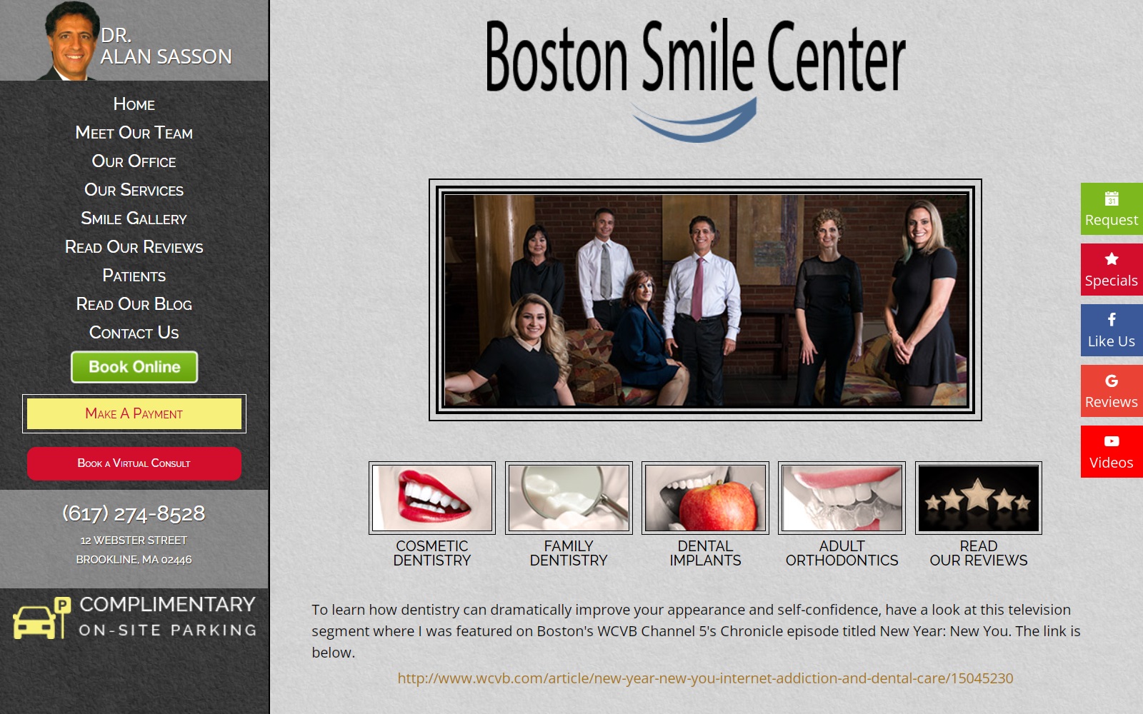 bostonsmilecenter.com screenshot