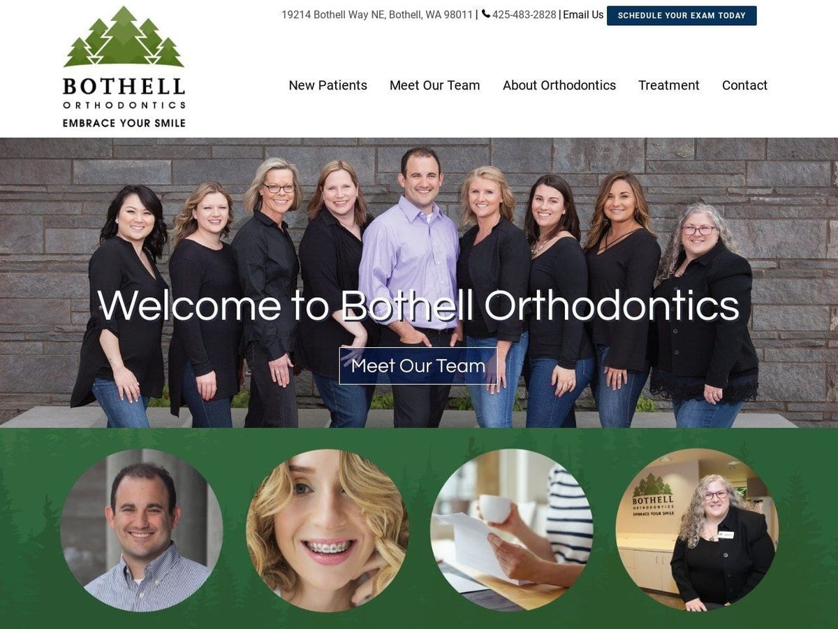 Bothell Orthodontics Website Screenshot from bothellorthodontics.com