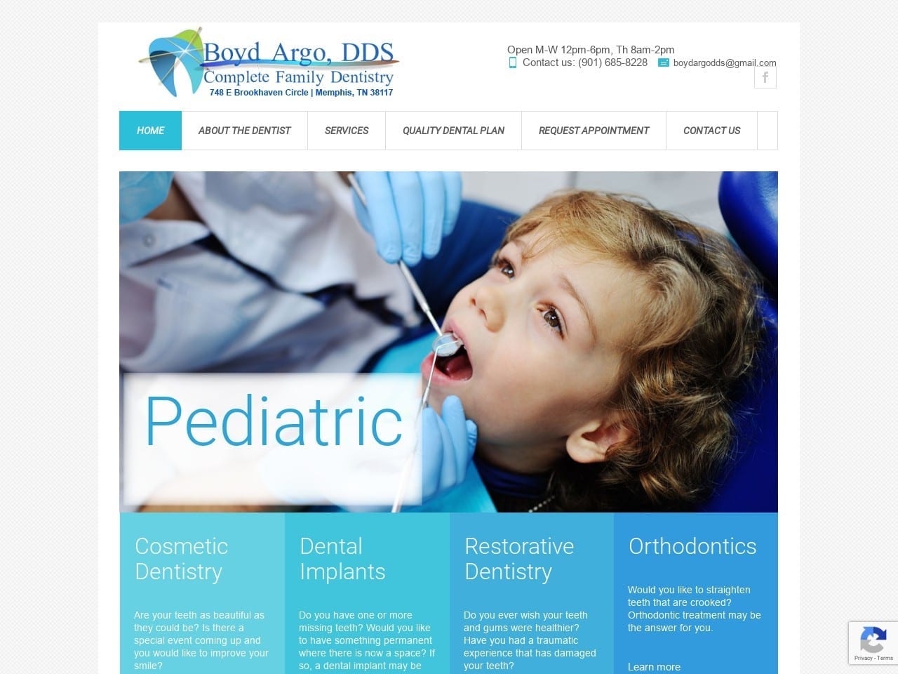 Boyd W. Argo DDS Website Screenshot from boydargodds.com