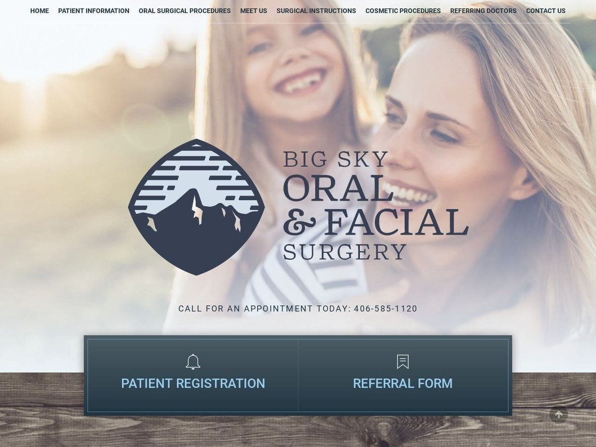 Big Sky Oral & Facial Surgery Website Screenshot from bozemanoralsurgery.com