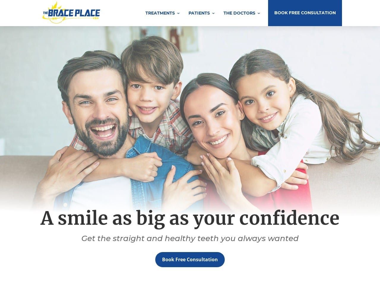 The Brace Place Orthodontics Website Screenshot from braceplacenaples.com