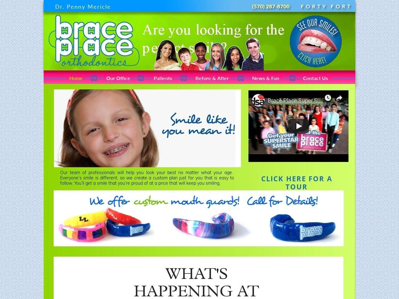 Brace Place Orthodontics Mericle Penny M DDS Website Screenshot from braceplaceorthodontics.com