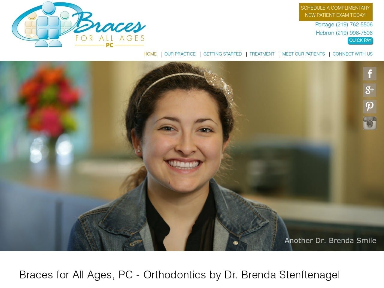 Braces For All Ages Website Screenshot from bracesforallages.com