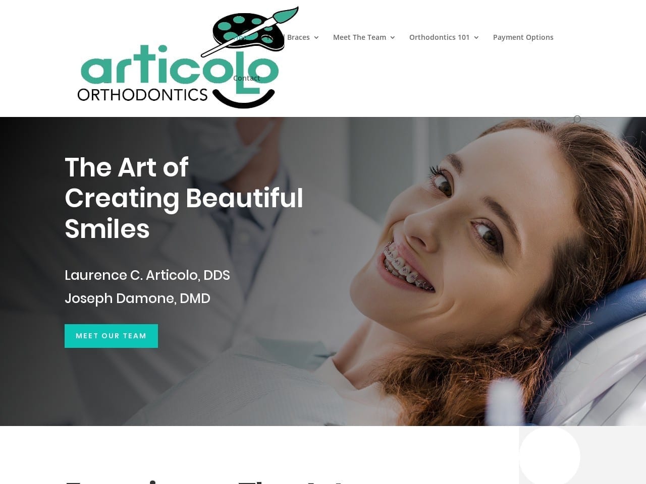 Articolo Orthodontics Articolo Laurence DDS Website Screenshot from braceson.com