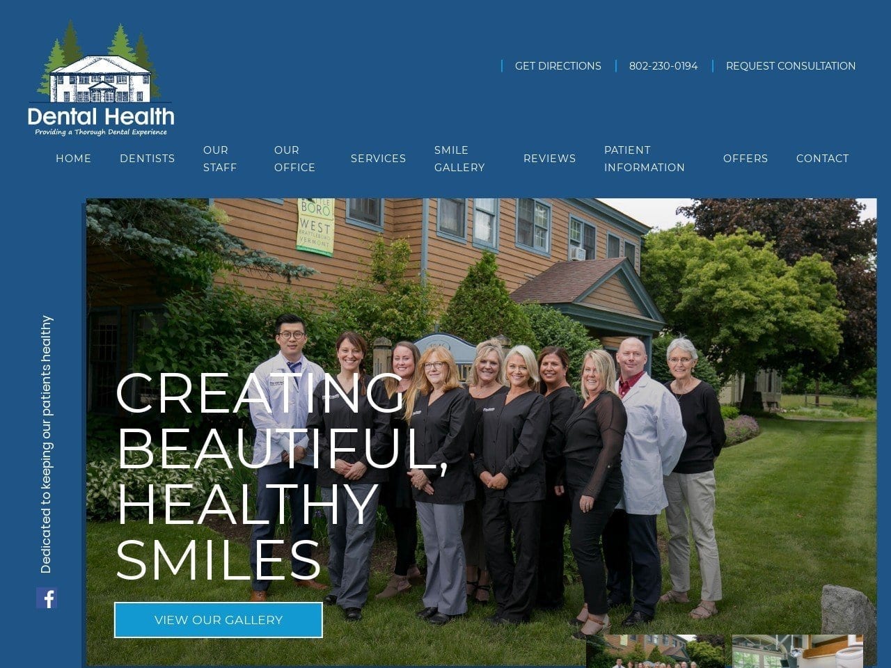 Brattleboro Dental Health Website Screenshot from brattleborodentalhealth.com