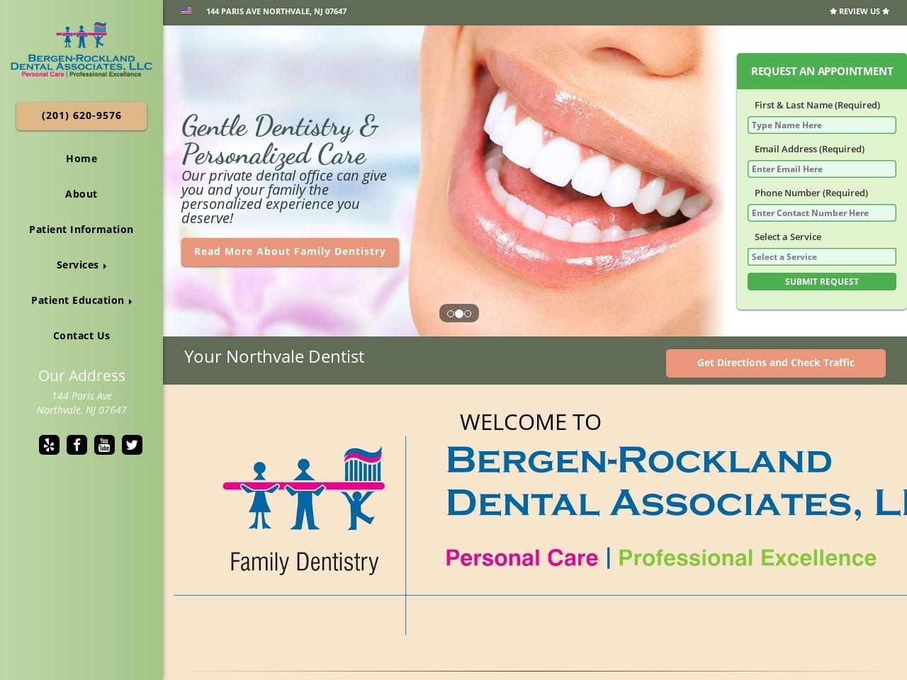 Bergen Website Screenshot from brdental.com