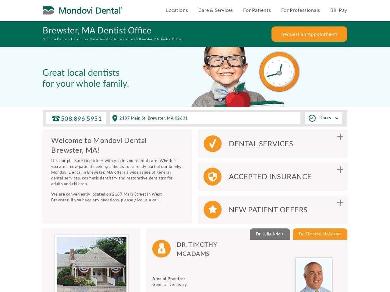 Breakwater Dental McAdams Timothy C DDS Website Screenshot from breakwaterdental.com