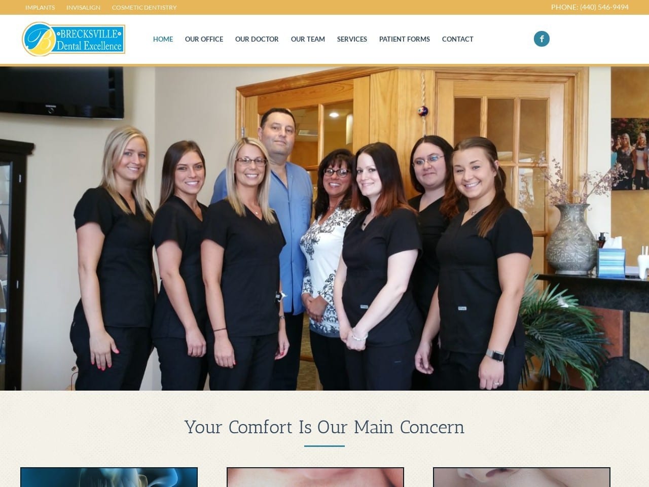 Brecksville Dental Excellence Website Screenshot from brecksvilledentalexcellence.com