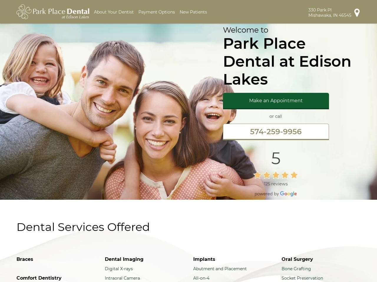 Brennan Dental Group Website Screenshot from brennandentistry.com