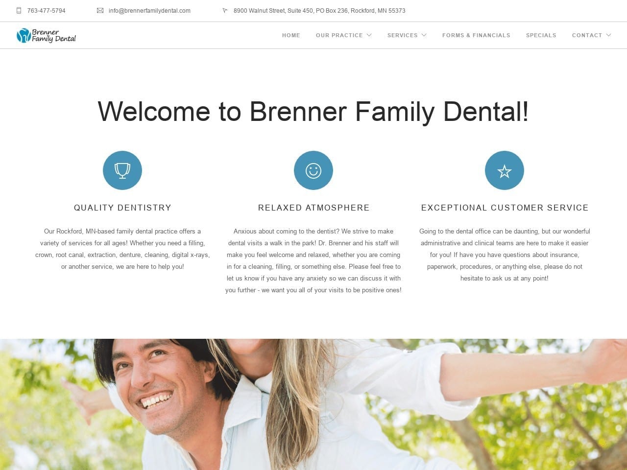 Brenner Family Dental Website Screenshot from brennerfamilydental.com