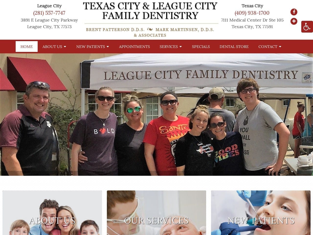 Texas City Family Dentistry Patterson Brent E DDS Website Screenshot from brentpattersondds.com