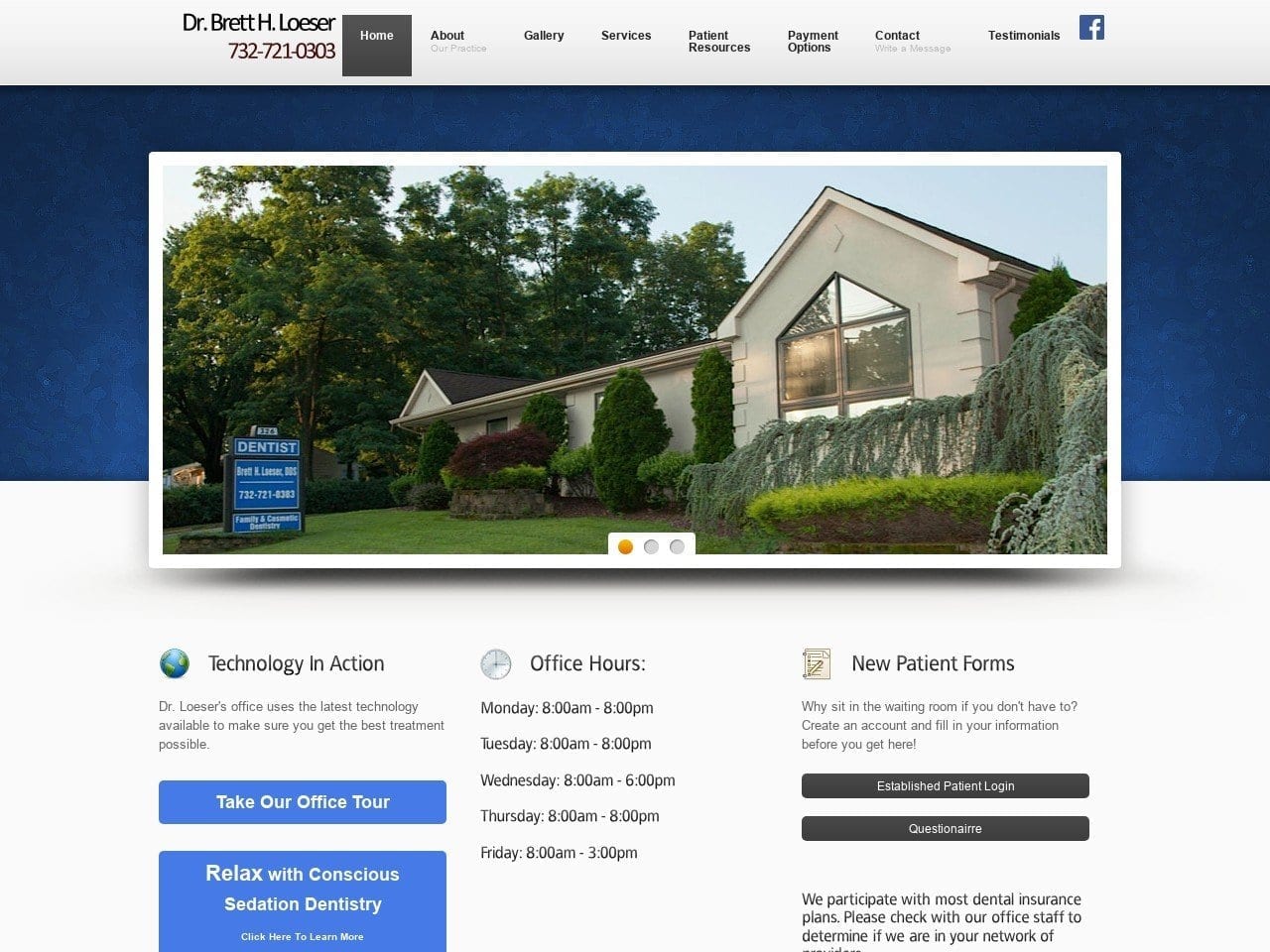 Dr. Brett H. Loeser DDS Website Screenshot from brettloeserdds.com