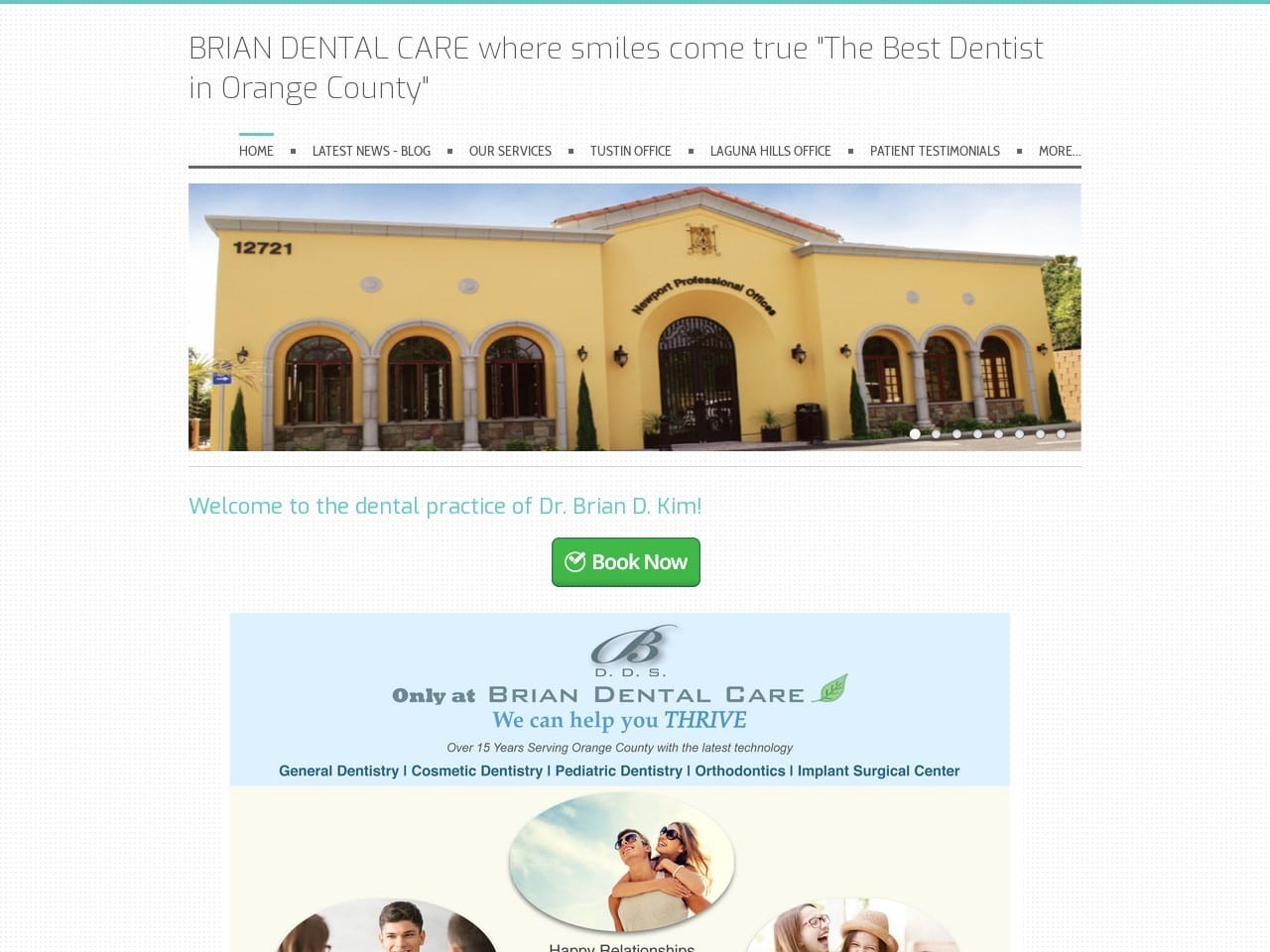 Brian Dental Care Website Screenshot from briandentalcare.com