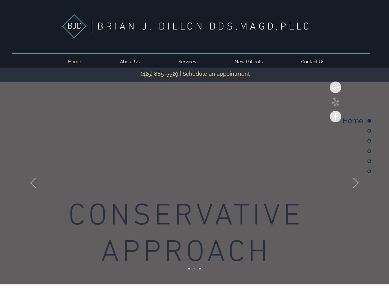 Brian J Dillon DDS Website Screenshot from brianjdillondds.com