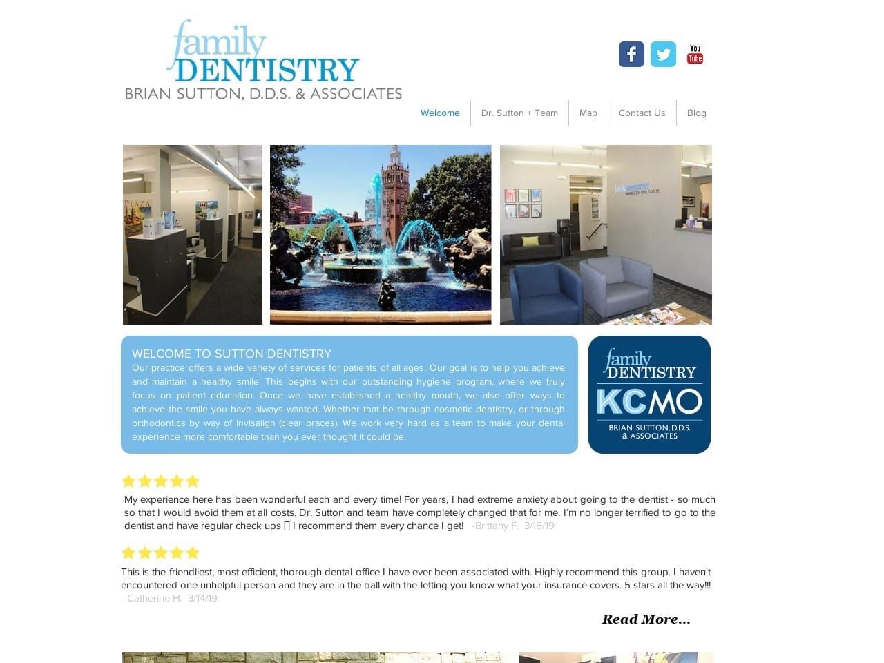 Brian S. Sutton DDS PC Website Screenshot from briansuttondds.com