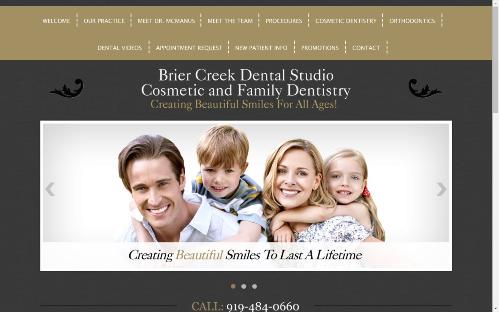 briercreekdentalstudio.com screenshot