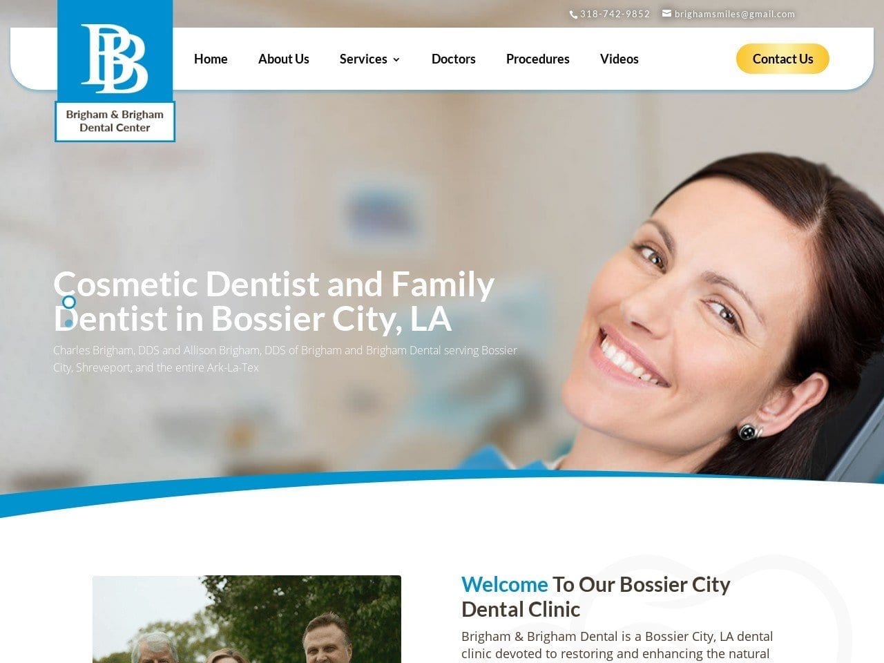 Brigham and Brigham Dental Website Screenshot from brighamandbrigham.com