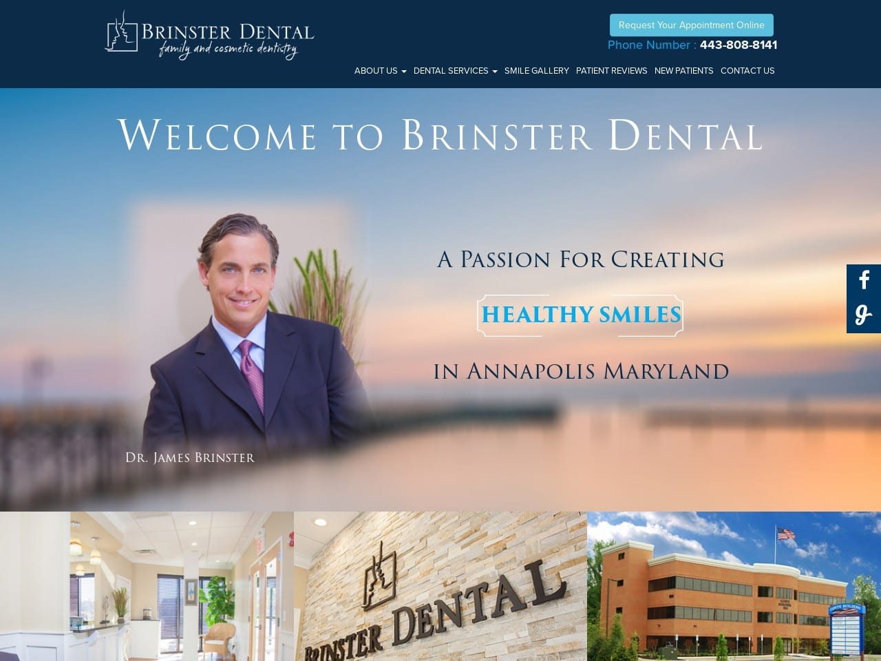 Brinster Dental Family Dentist Website Screenshot from brinsterdental.com