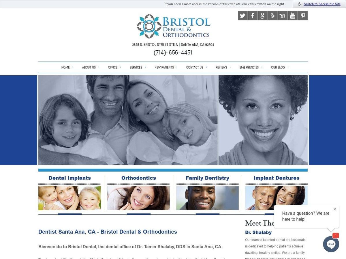 Bristol Dental Dentist Website Screenshot from bristol-dental.com