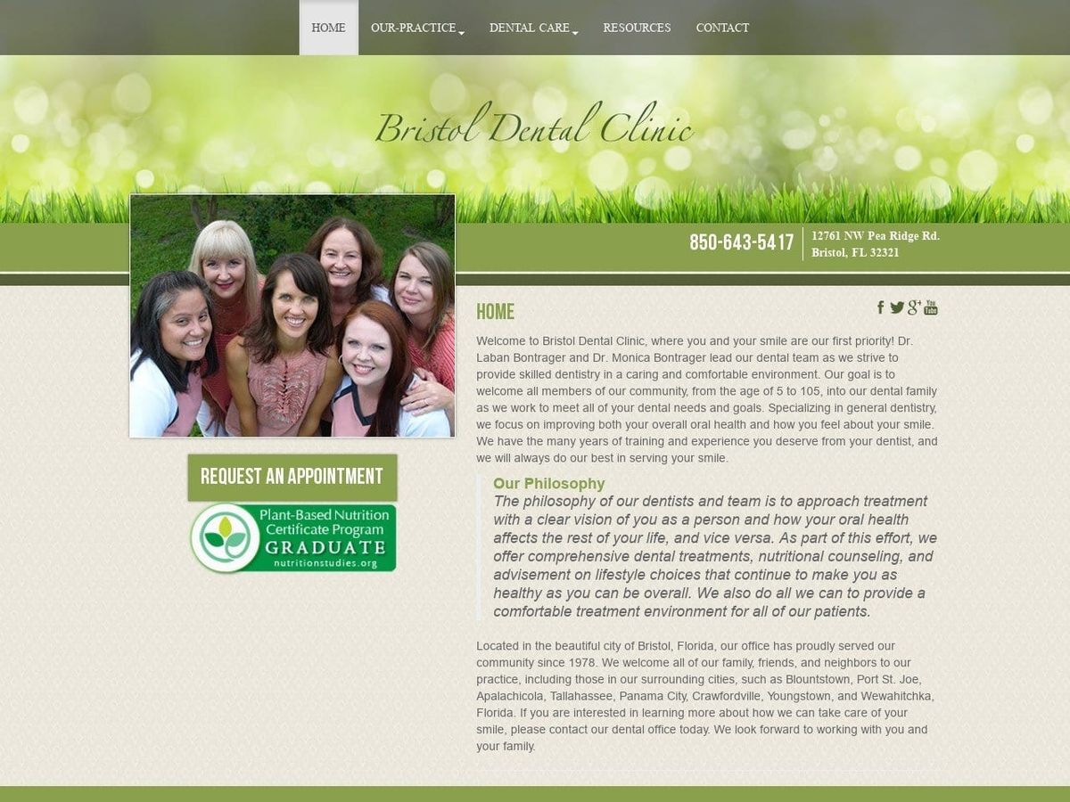 Bristol Dental Clinic Website Screenshot from bristoldentalclinic.com