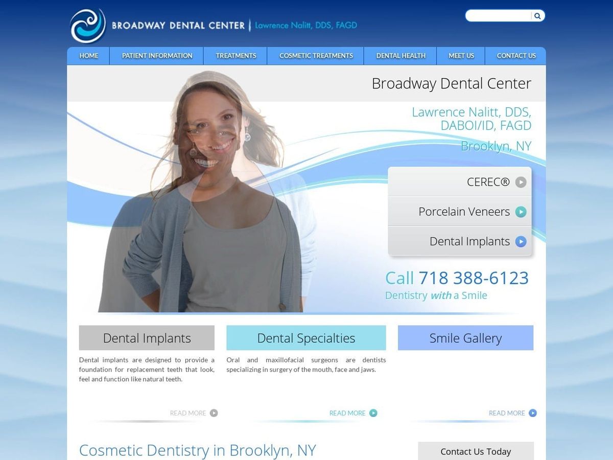 Broadway Dental  Centerny Website Screenshot from broadwaydentalcenterny.com