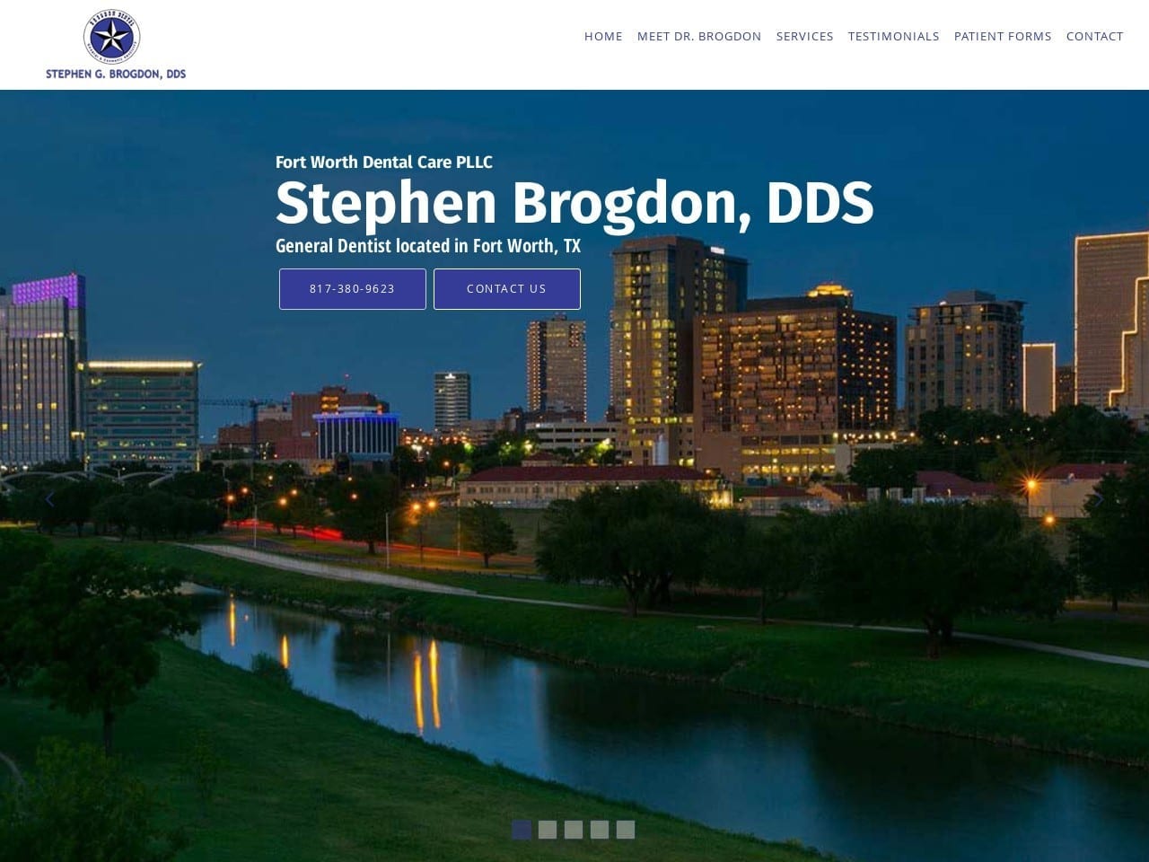 Stephen G Brogdon D.D.S. Website Screenshot from brogdondds.com