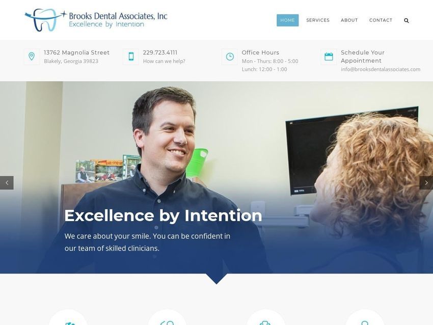 Brooks Dental Associates Website Screenshot from brooksdentalassociates.com