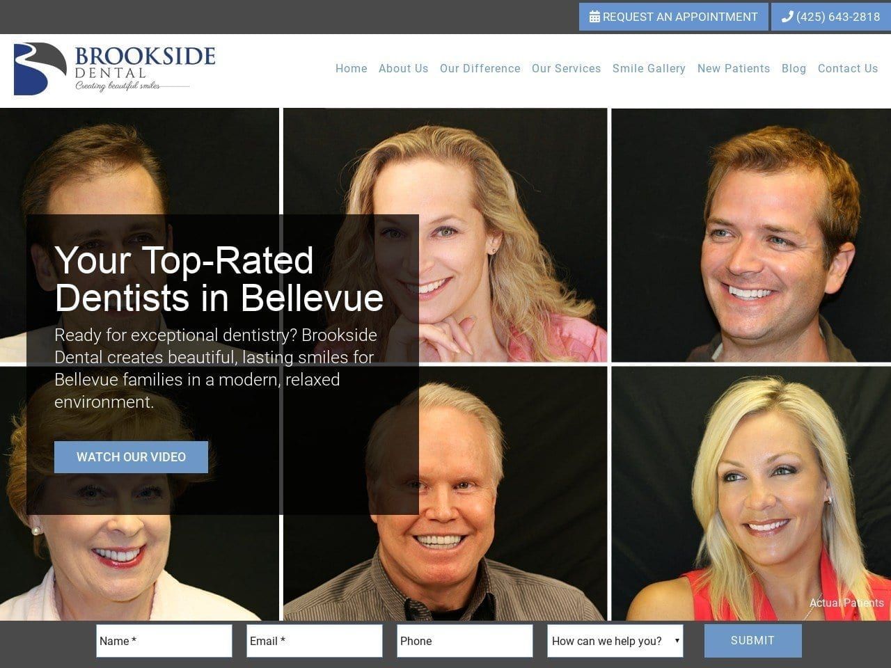 Brookside Dental Website Screenshot from brooksidedental.com