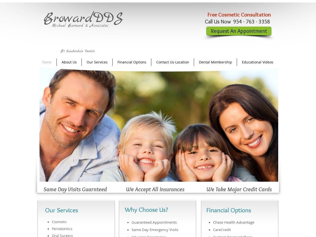 Michael Barnard Dds Pa Website Screenshot from browarddds.com