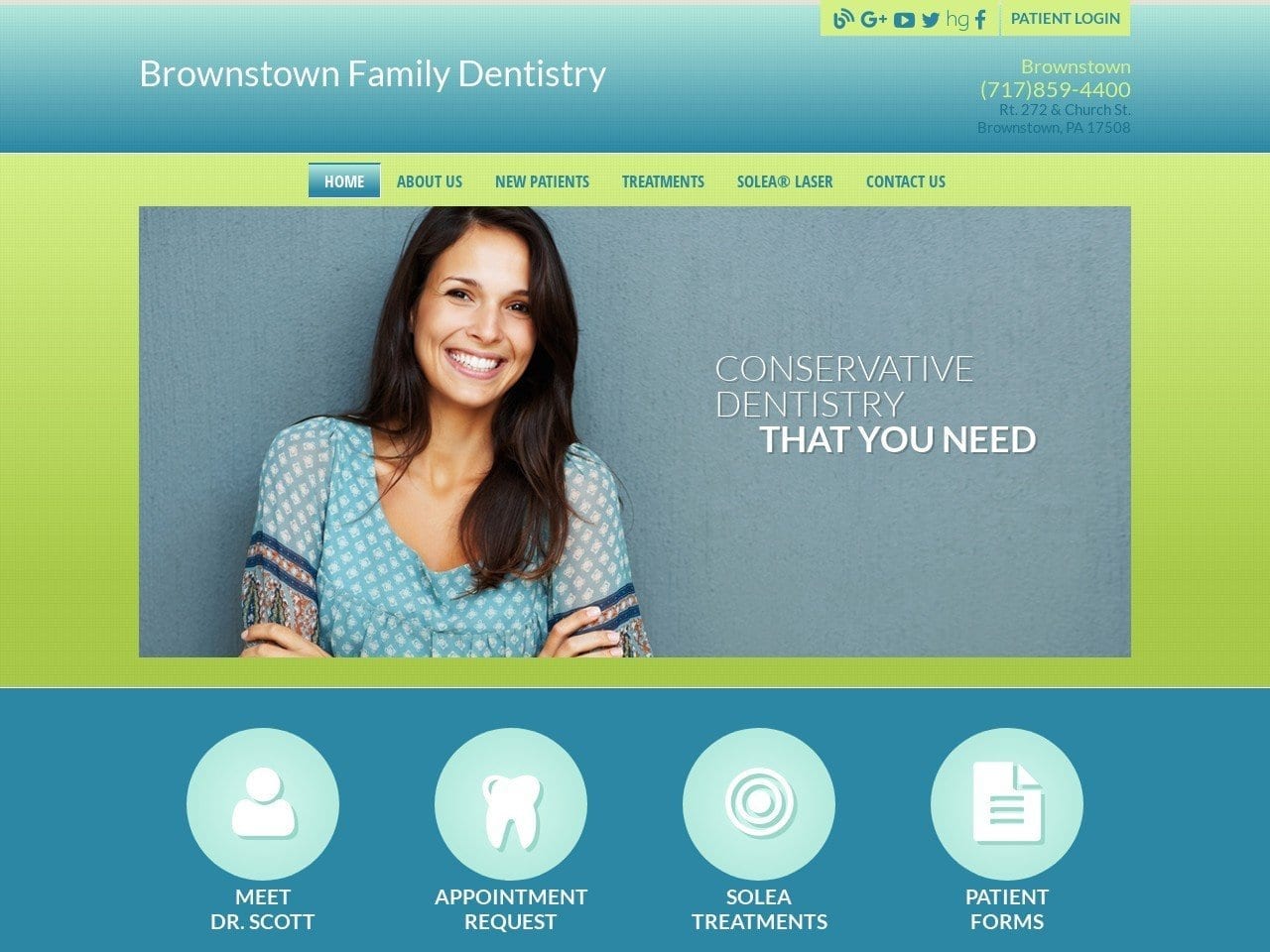 Brownstown Family Dentist Website Screenshot from brownstownfamilydentistry.com