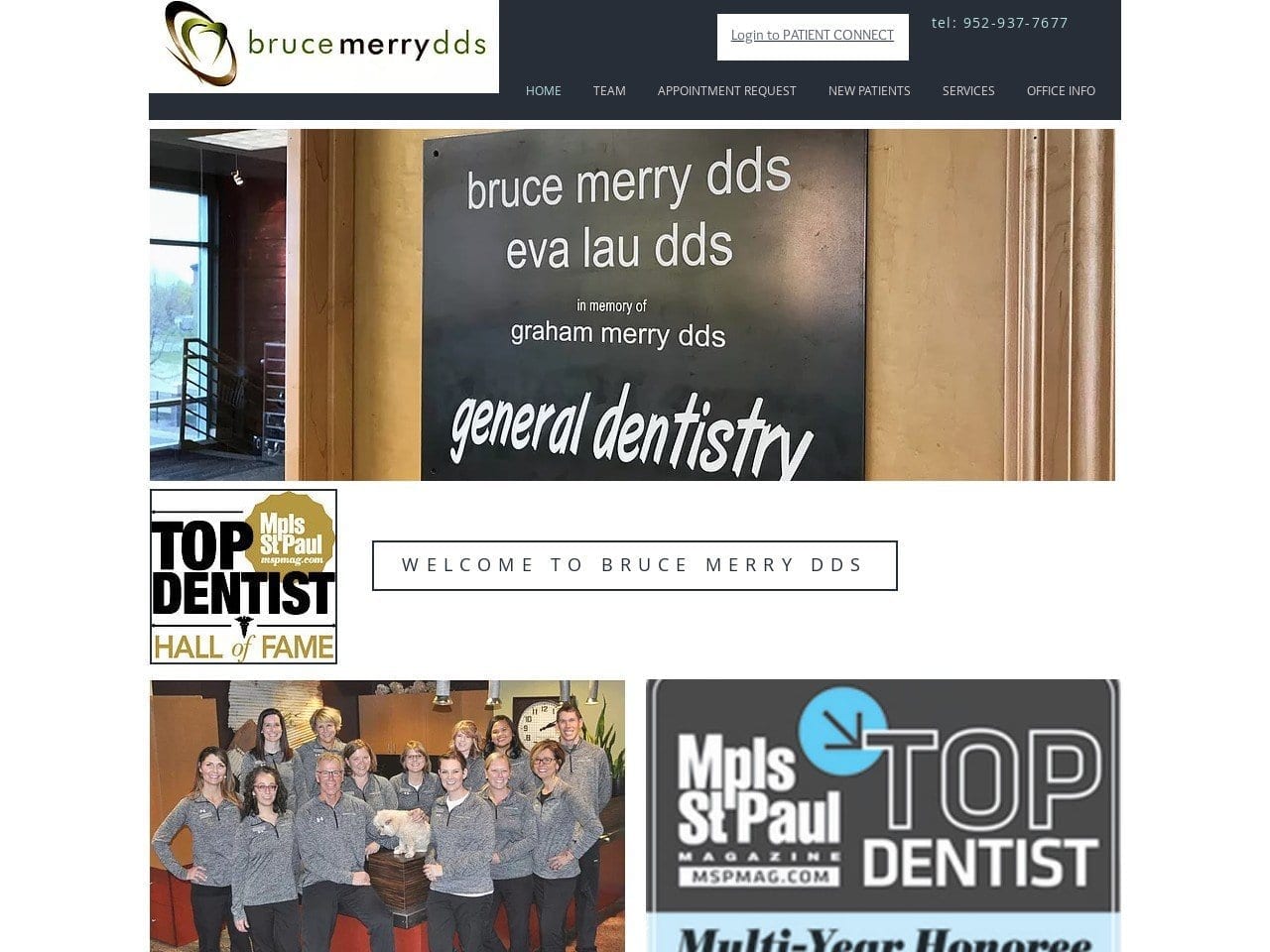 Bruce R Merry DDS Website Screenshot from brucemerrydds.com