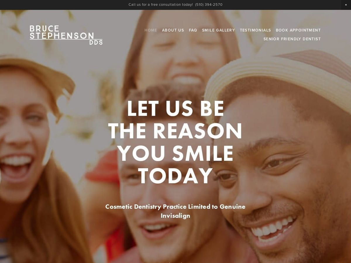 Bruce Stephenson DDS Website Screenshot from brucestephensondds.com