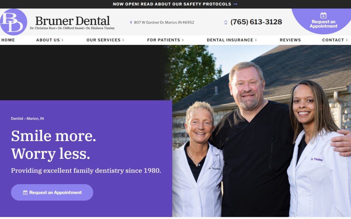 brunerdental.com screenshot