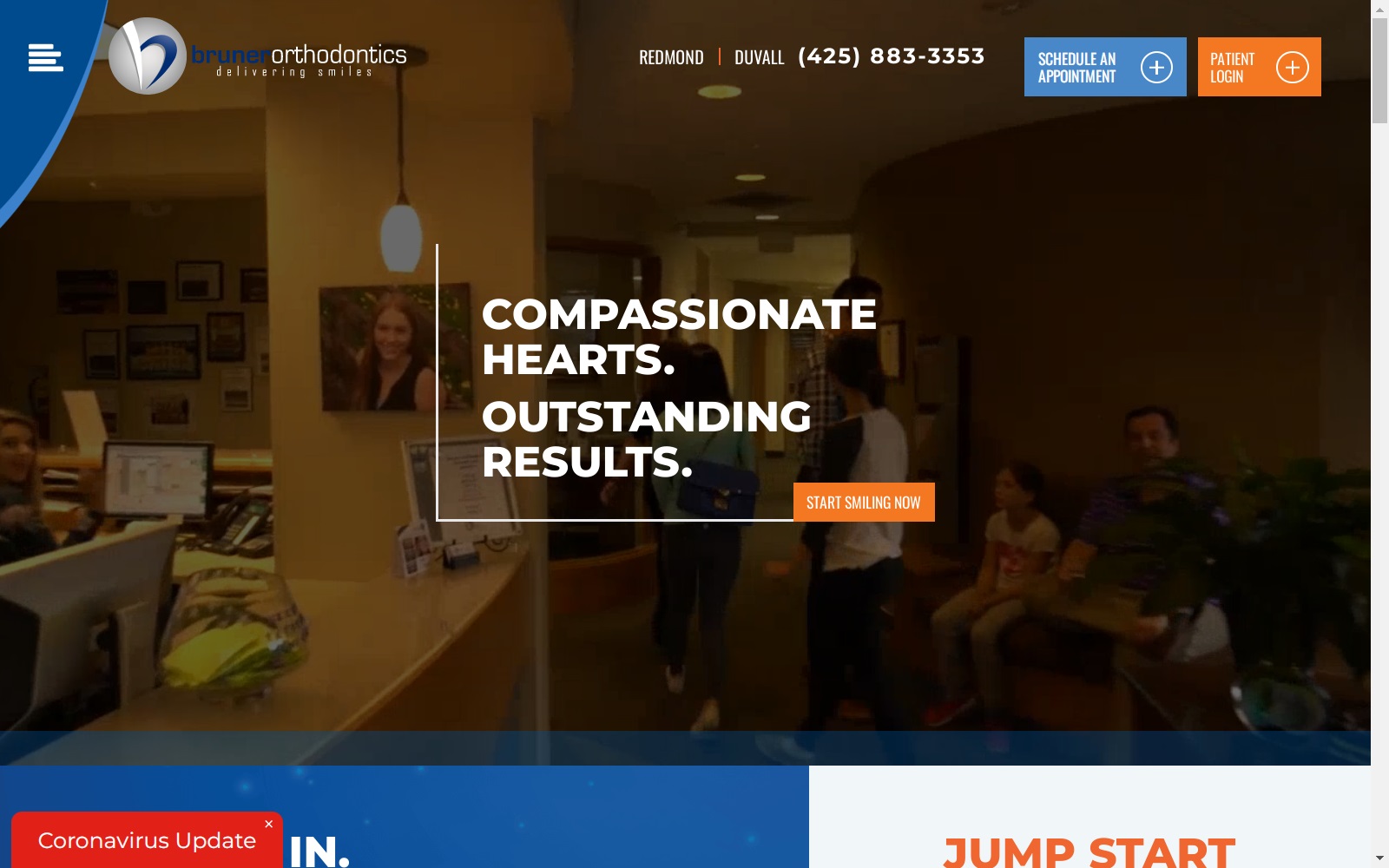 brunerortho.com screenshot