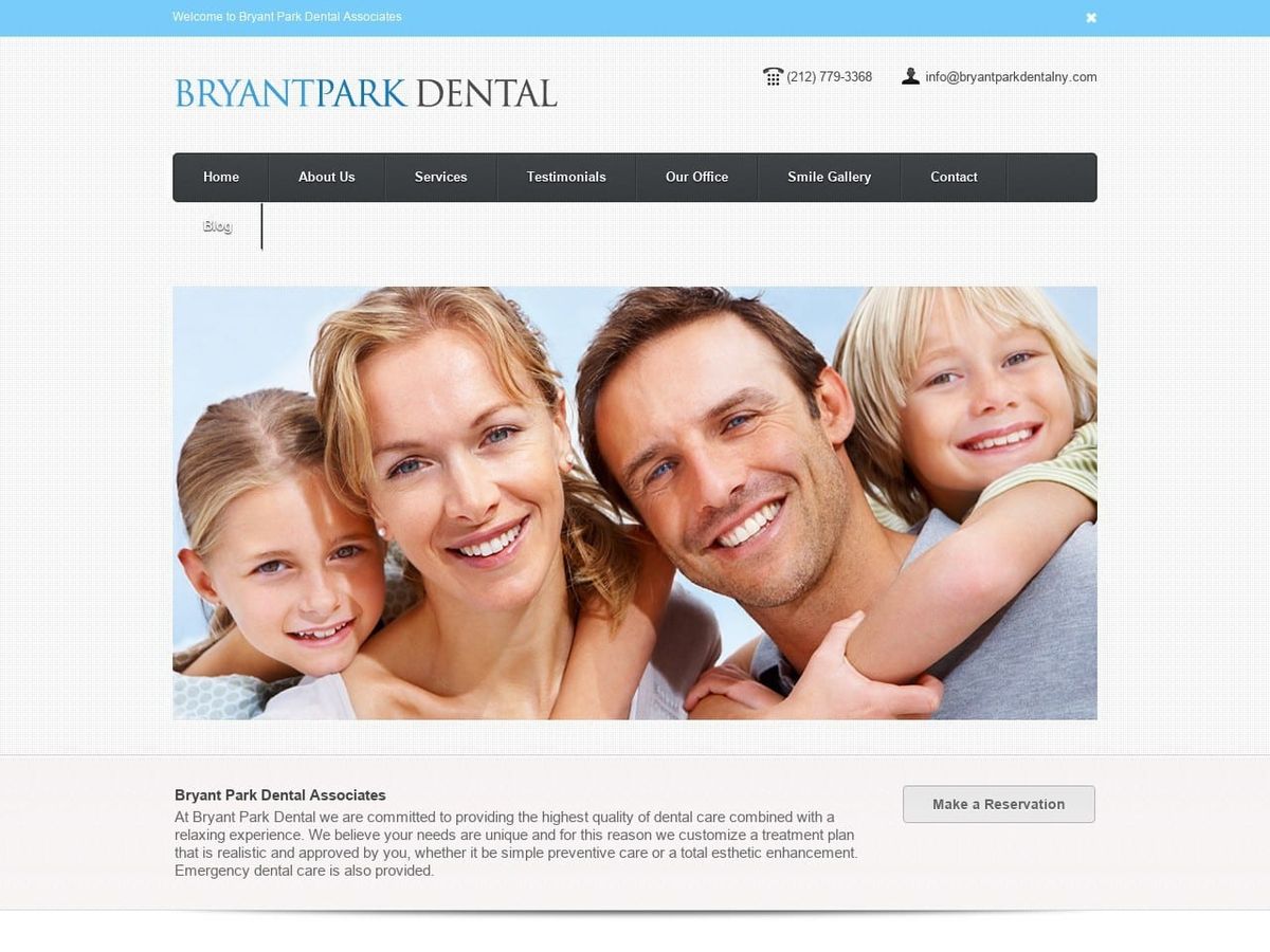 Dr Syngbum Kim DDS Website Screenshot from bryantparkdentalny.com