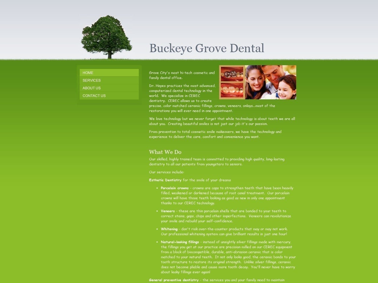 Buckeye Grove Dental Group Website Screenshot from buckeyegrovedental.com