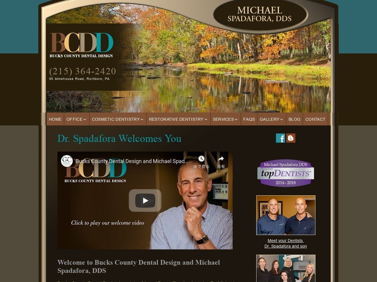 Spadafora Michael DDS Website Screenshot from buckscountydentaldesign.com