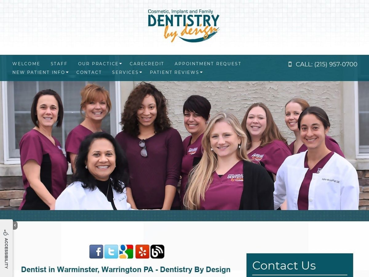 Dentistry by Design Website Screenshot from bucksdental.com