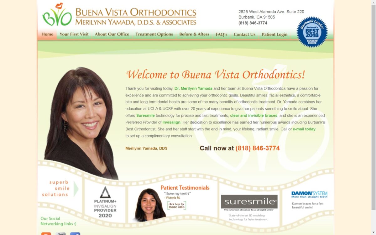 buenavistaorthodontics.com screenshot