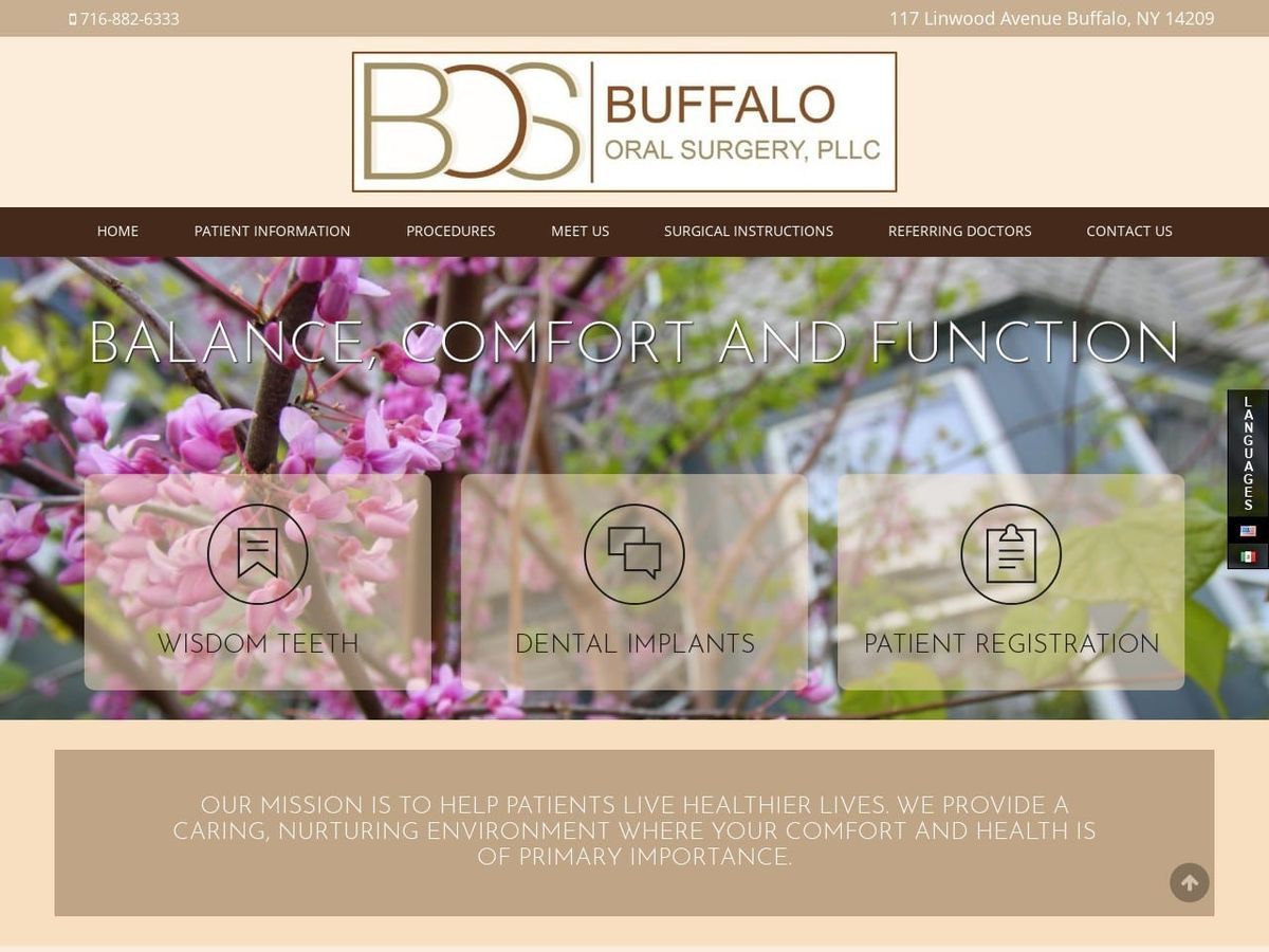 Buffalo Oral Surgery Associates Bryan Amy R DDS Website Screenshot from buffalooralsurgery.com