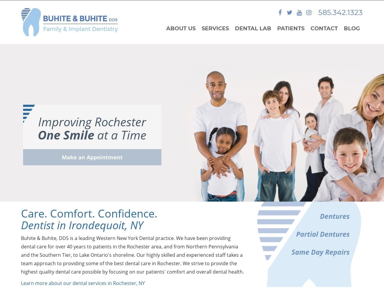 Northside Dental Implant Center Website Screenshot from buhite.com