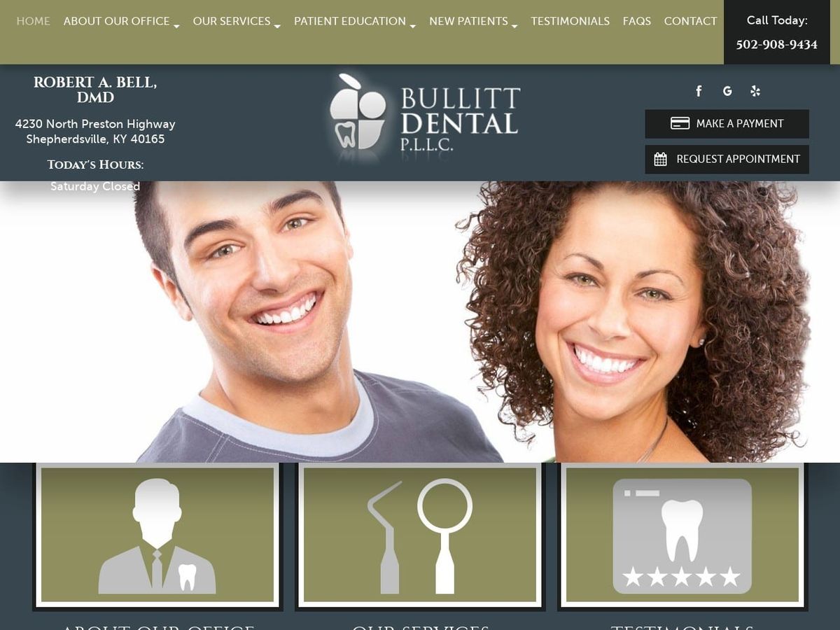 Bullit Dental Website Screenshot from bullittdental.com