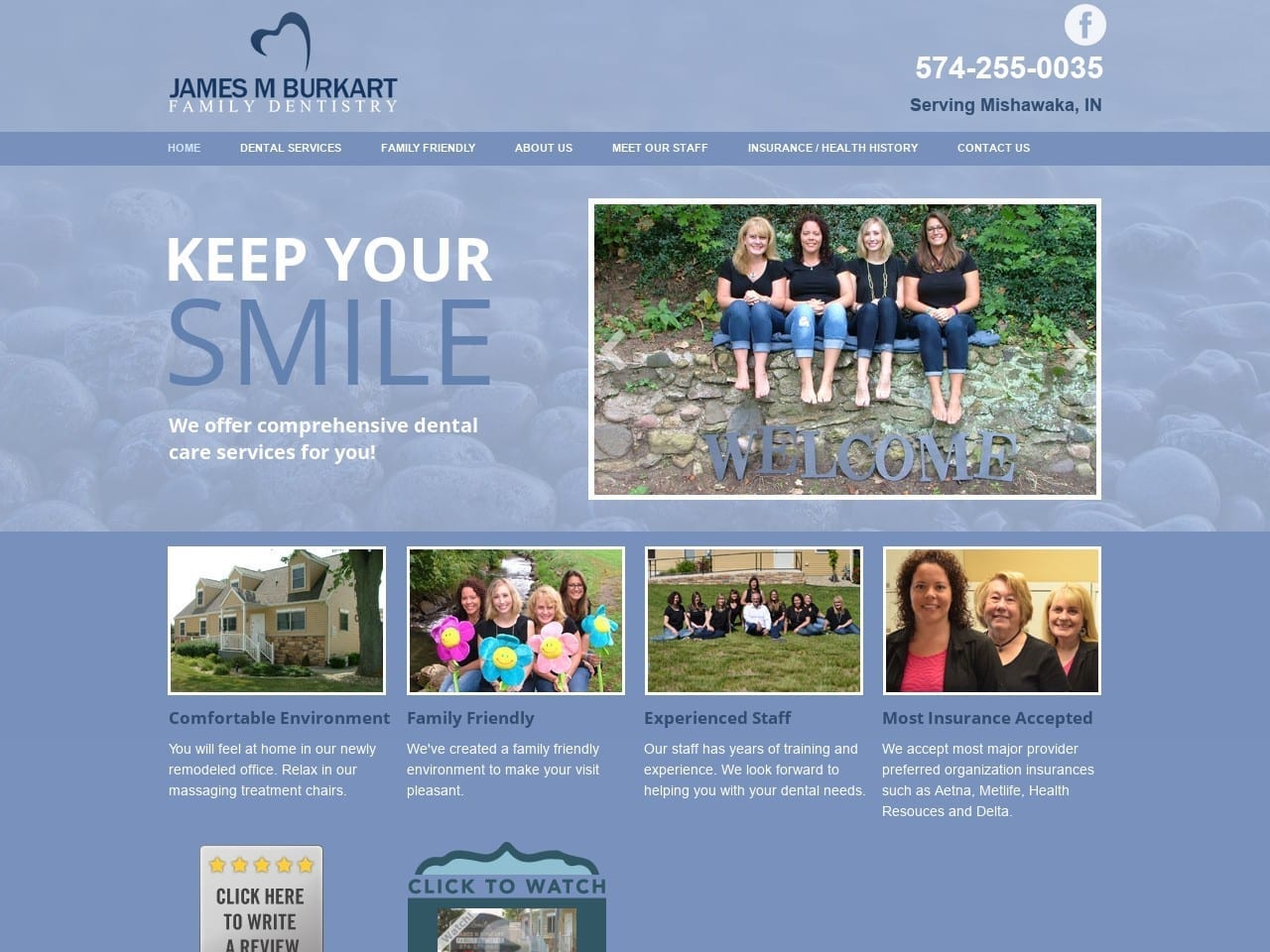 James Burkart Family Dentistry Burkart James M DDS Website Screenshot from burkartfamilydentistry.com