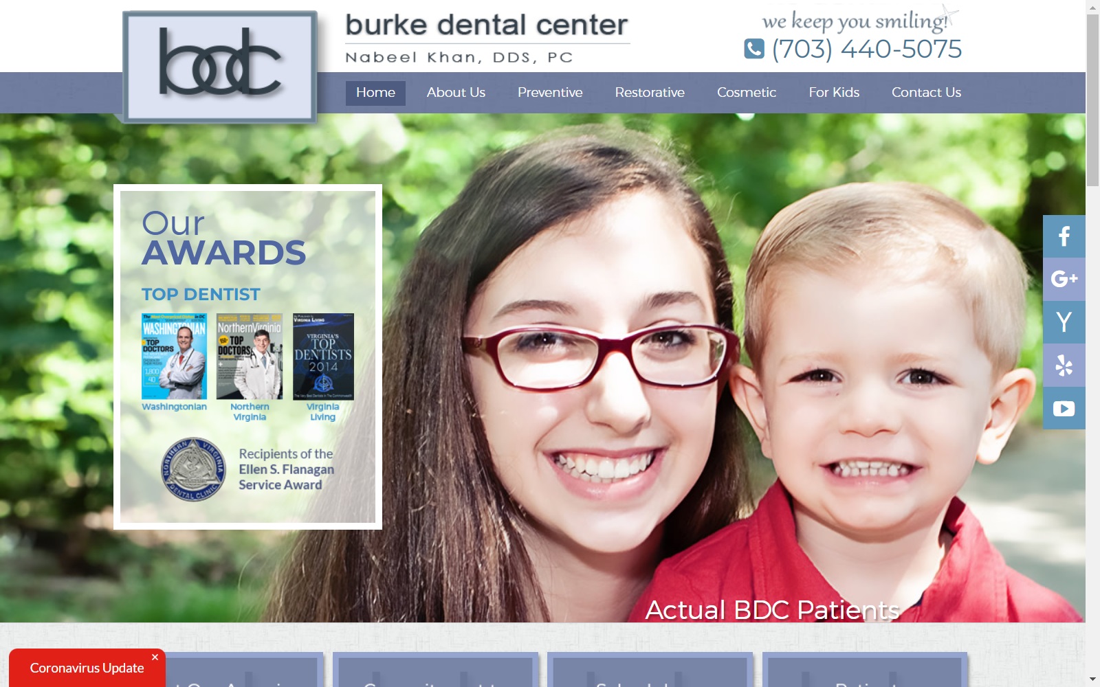 burkedentalcenter.com screenshot